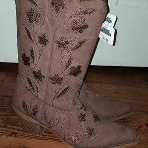 Smoky Mountain Victoria sequin boots snip toe Brow